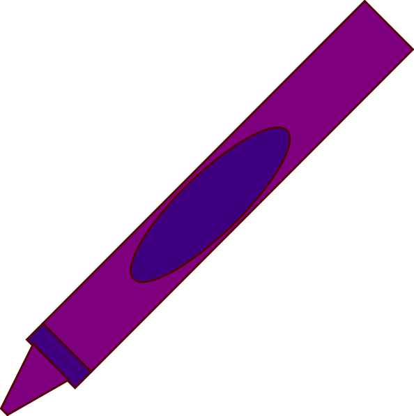 Crayon Clipart Navy Blue - Clip Art (594x596), Png Download