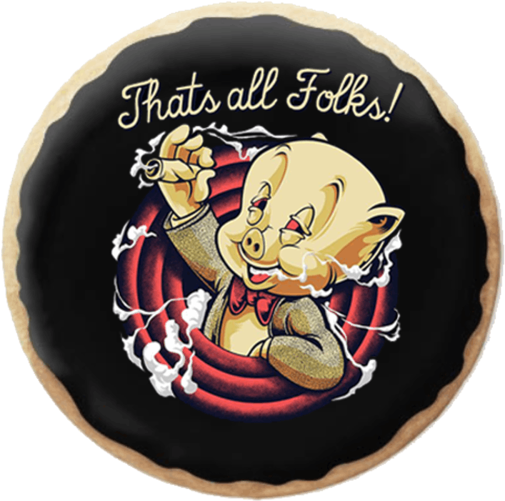 Product Image - Thats All Folks Smoking (761x770), Png Download