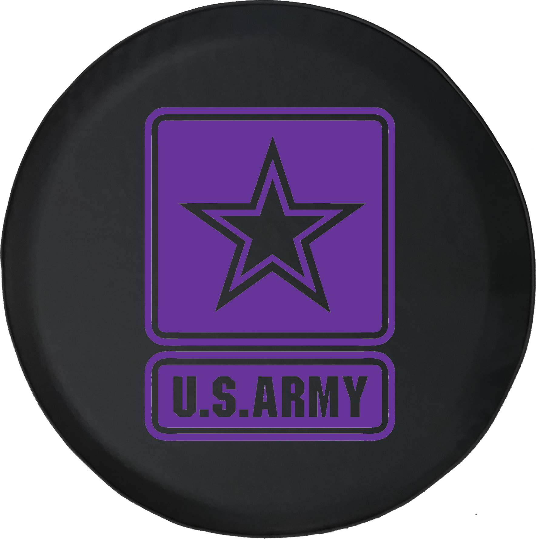Jeep Liberty Spare Tire Cover With Army Star - Army Pictures Black And White (1768x1777), Png Download