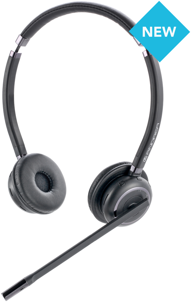 Andrea Wnc-2500 Noise Canceling Wireless Bluetooth - Headset (686x1024), Png Download