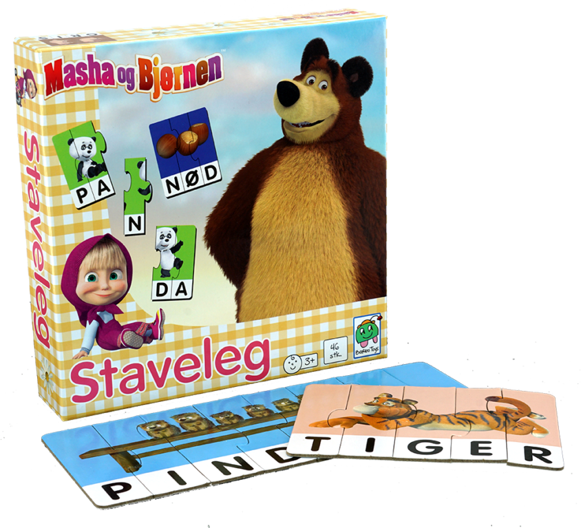 Masha And The Bear Spelling Game - Cartoon (844x767), Png Download