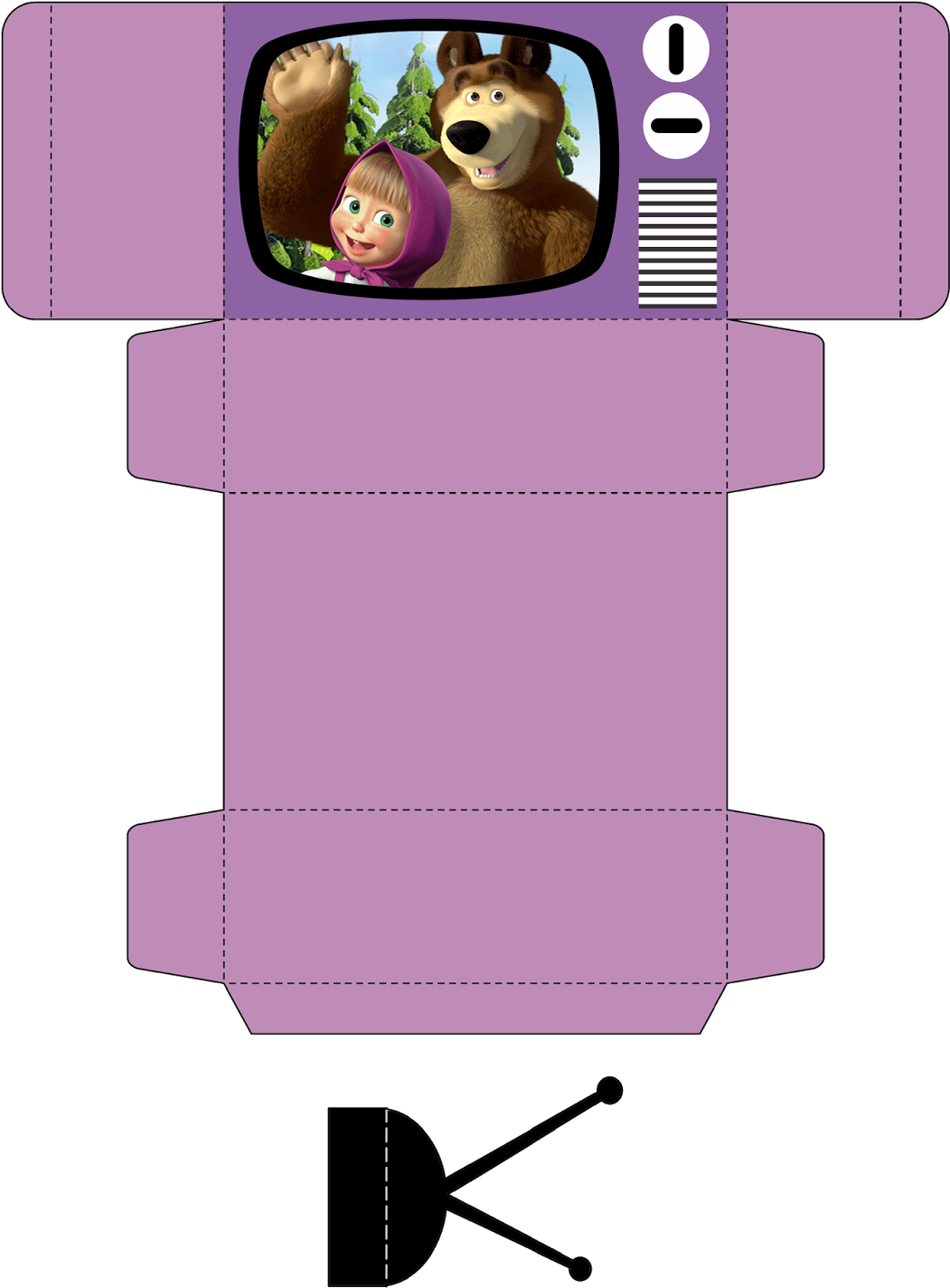 Tv Masha E O Urso Para Imprimir (1095x1600), Png Download