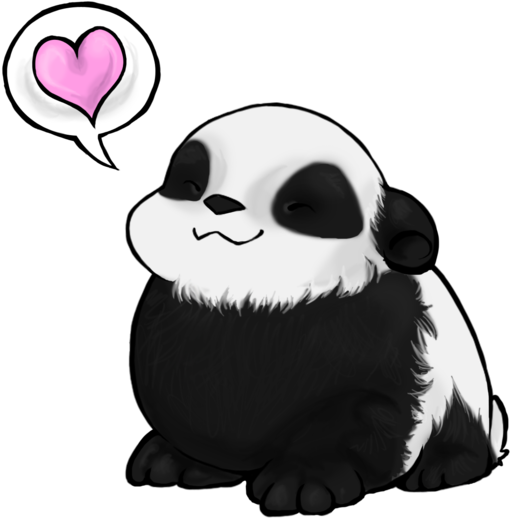 Drawing Pandas Love For Free Download - Cartoon Panda (600x568), Png Download