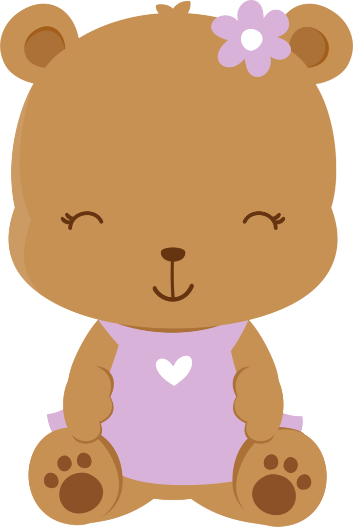 Easter Clipart Bear - Desenho Fofo Ursinho Png (724x1080), Png Download