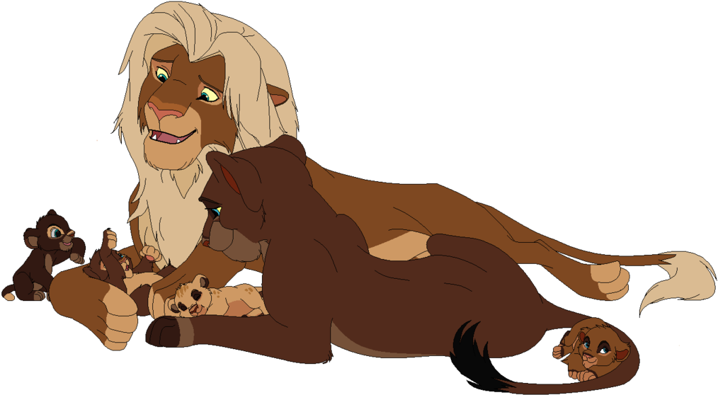 Just A Random Image Of Young Sarabi,mufasa,zira, And - Cartoon (1024x579), Png Download
