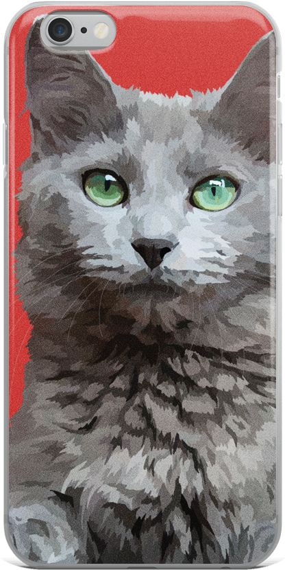 Morgaine The Cat - Russian Blue (1000x1000), Png Download