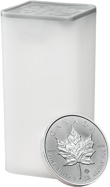 Canadian Maple Leaf 2018 1 Oz Silver Twenty Five Coin - Coin (696x696), Png Download