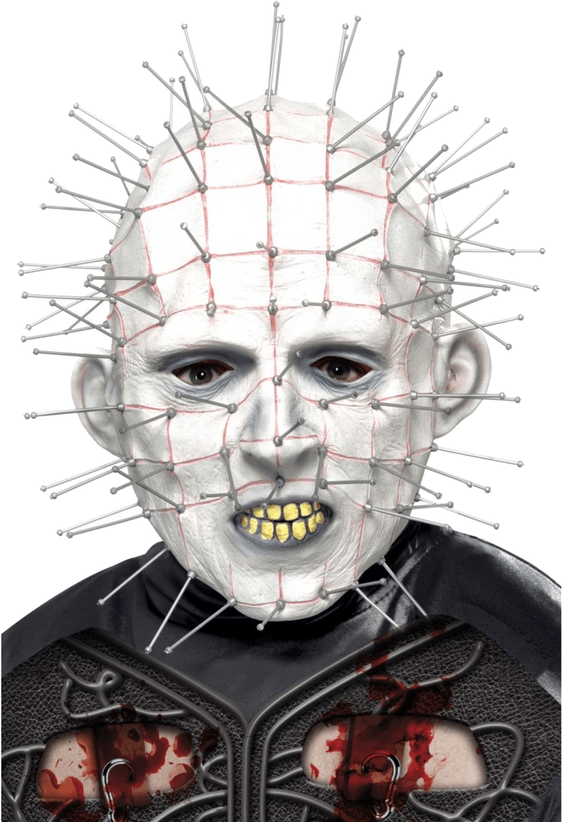 Adult Halloween Pinhead Mask - Pinhead Mask (800x1268), Png Download