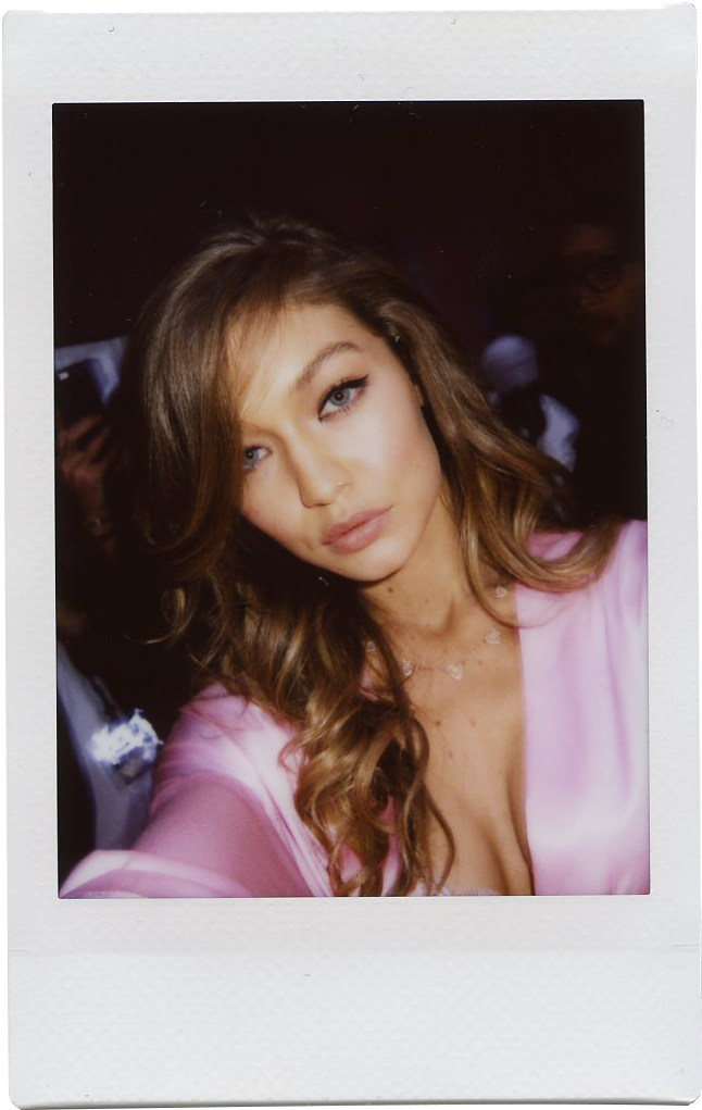 Gigi Hadid - Gigi Hadid Victoria Secret Polaroid (962x1356), Png Download