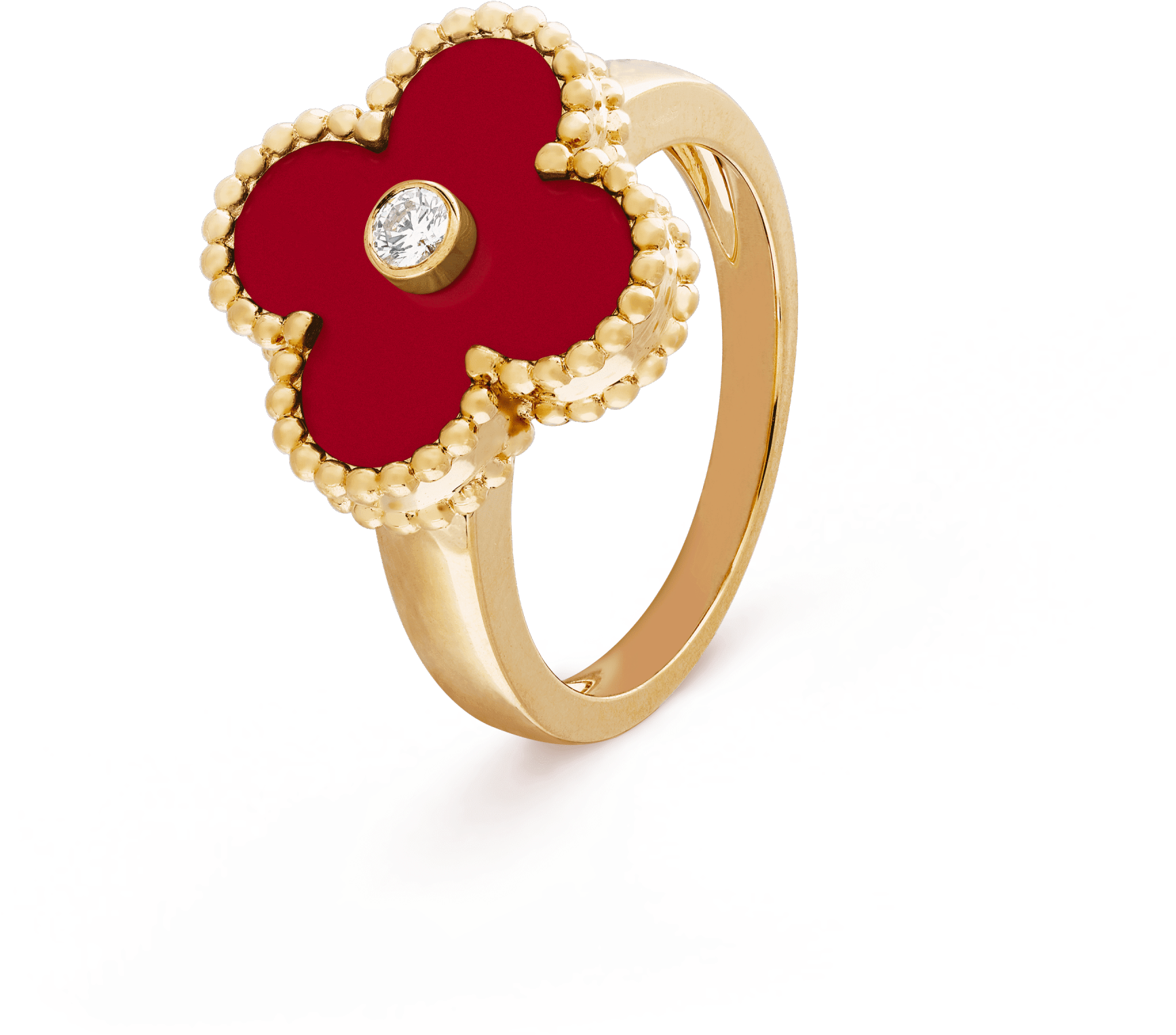 Vintage Alhambra Ring - Van Cleef Green Ring (2000x2000), Png Download