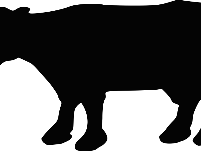 Cow Clipart Icon - Cow Silhouette (640x480), Png Download