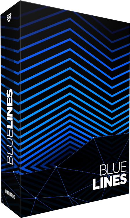 Blue Lines Vj Loops - Box (600x800), Png Download