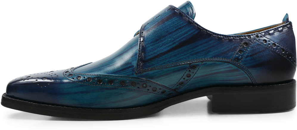 Monks Nicolas 2 Ice Blue Shade & Lines Navy - Suede (1024x1024), Png Download