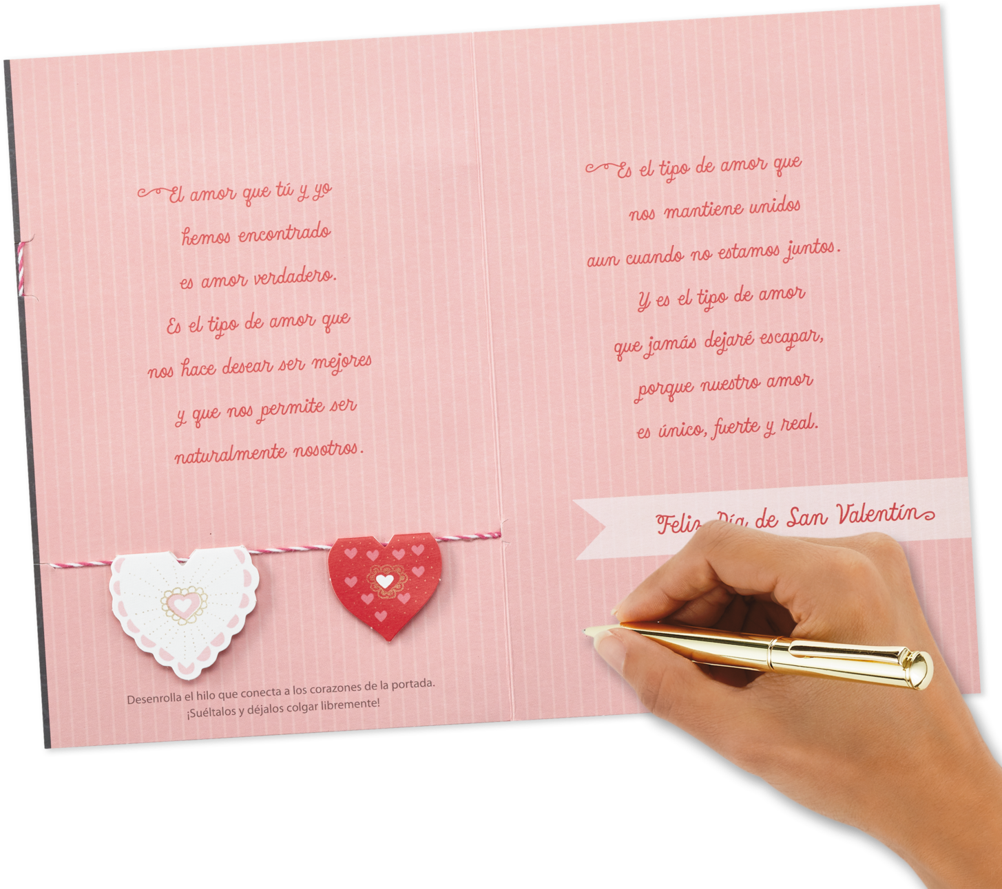 Our Love Is Real Spanish-language Valentine's Day Card - Heart (1470x1470), Png Download