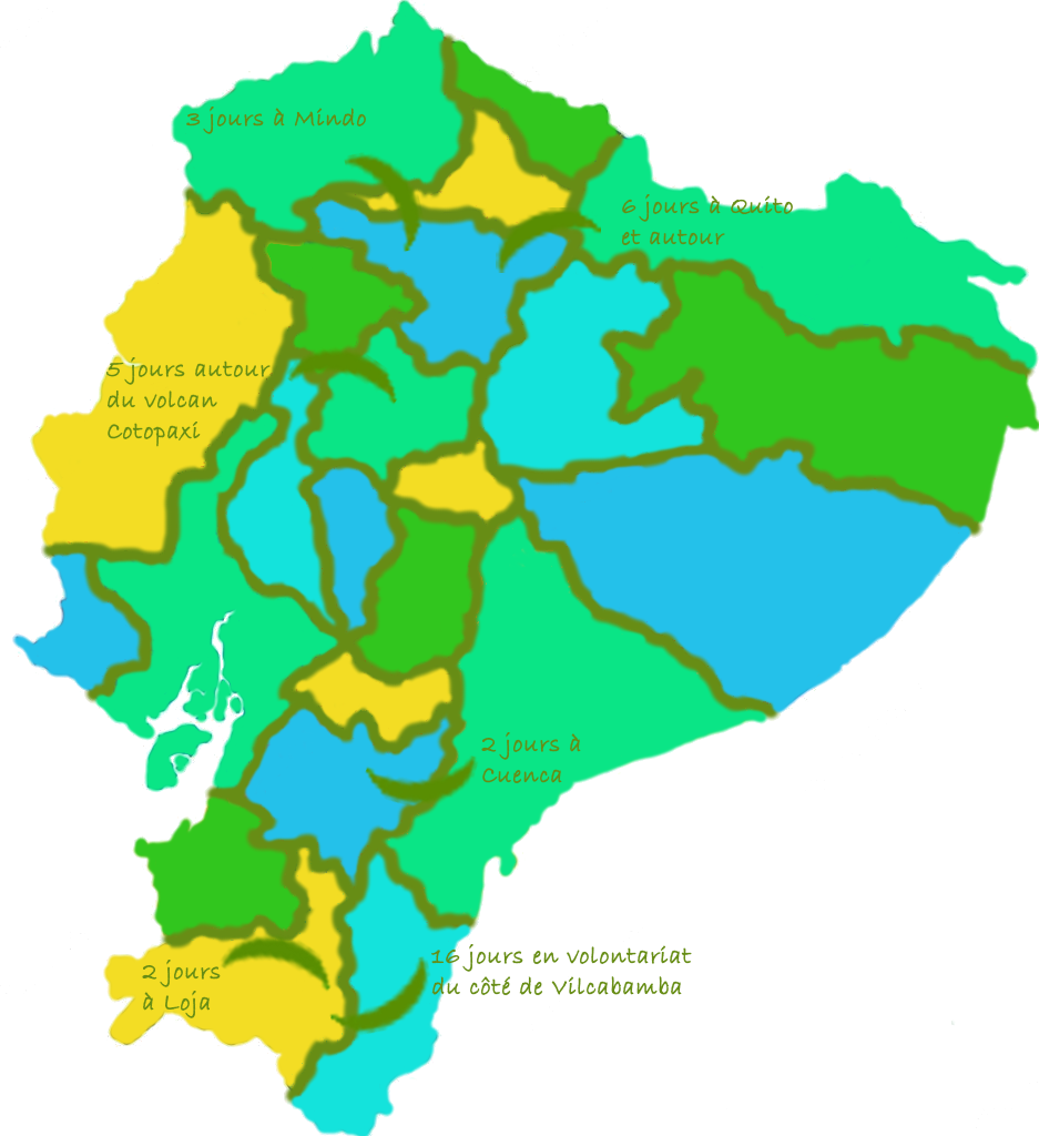 First Of All, Here Is Our Route - Ver Mapa Del Ecuador (937x1024), Png Download