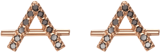 Icon Earring With Black Diamonds - Earrings (1200x1200), Png Download