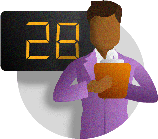 Football Scout Recording Statistics With Scoreboard - Illustration (980x630), Png Download