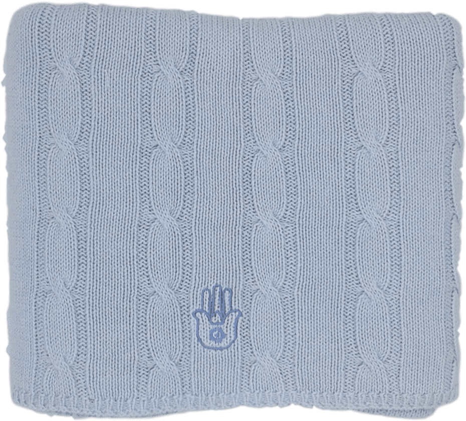 Cable Hamsa Blanket - Wool (1022x960), Png Download