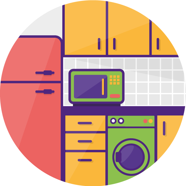 Household Appliances - Circle (612x612), Png Download