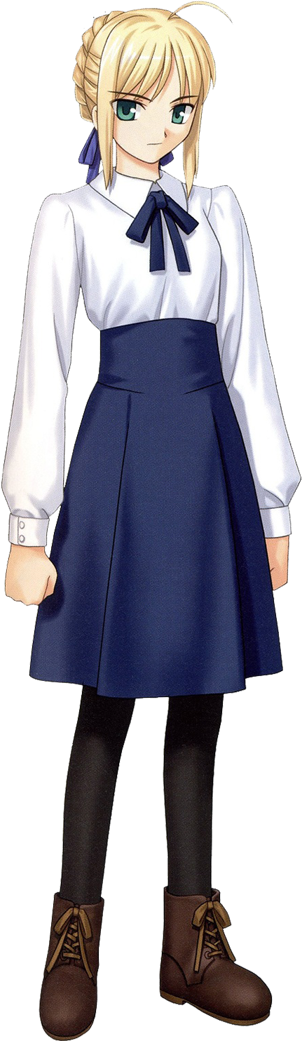 Saber Fate Stay Night Casual Cosplay (800x1523), Png Download