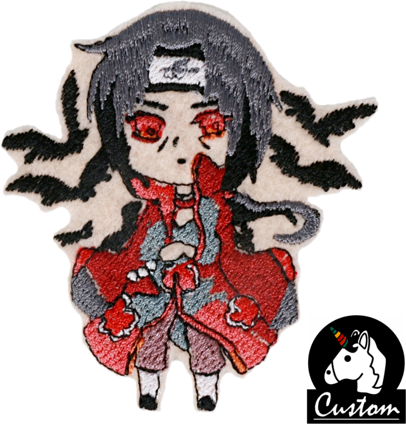Custom Patch Itachi Uchiha - Cartoon (1000x1000), Png Download
