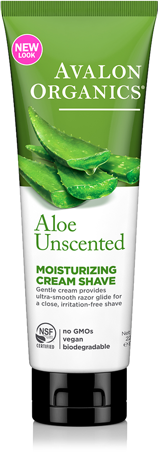 Aloe Cream Shave - Avalon Organics Cream Shave (580x1124), Png Download