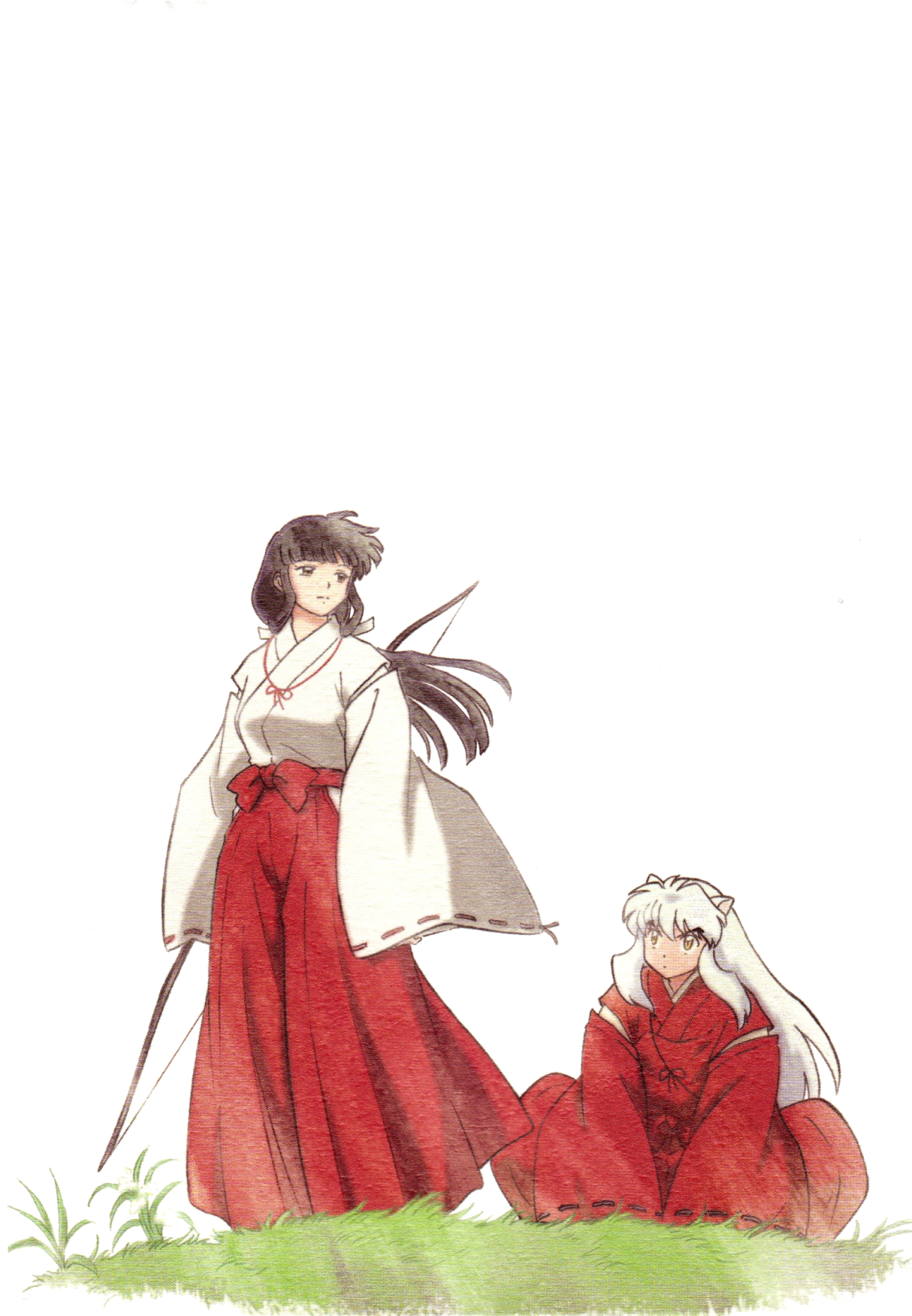 Inuyasha - Tumblr - Inuyasha Dan Kikyo (1280x1833), Png Download