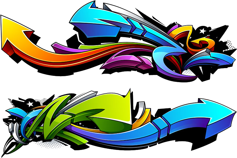 Graphic Black And White Download Graffiti Illustration - Graffiti Vector (1000x686), Png Download