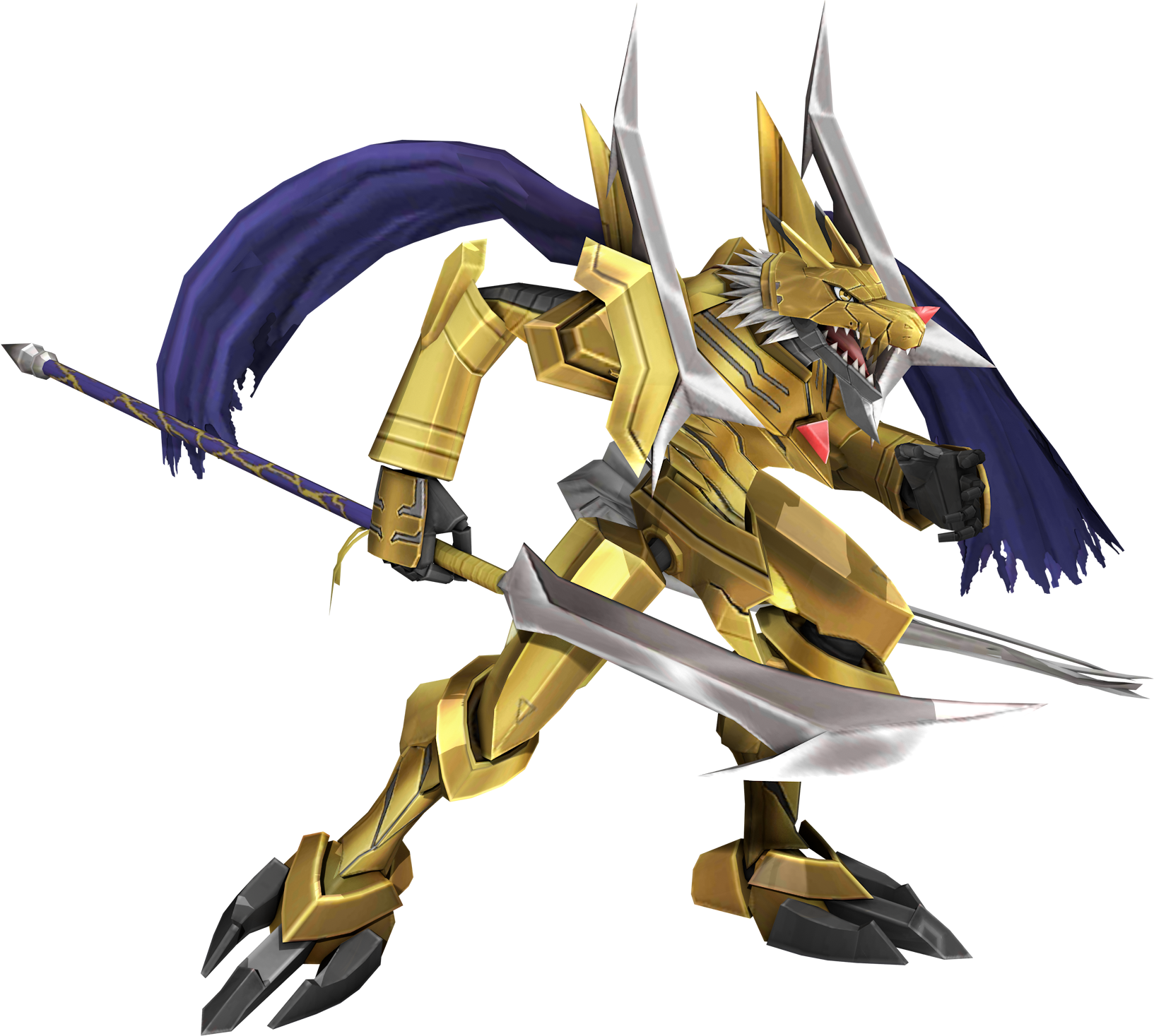 Cresgarurumon Linkz - Crescent Garurumon (1633x1467), Png Download