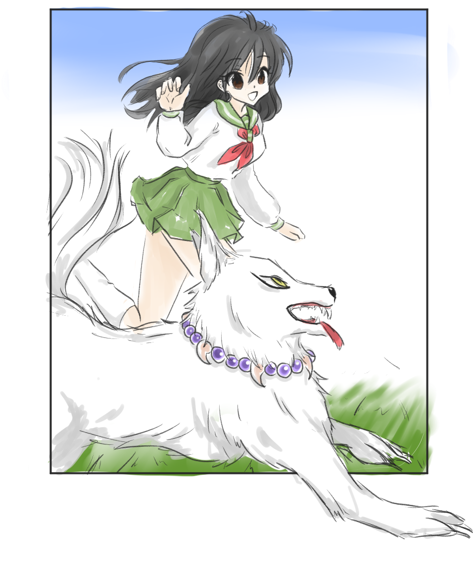 Because I Need More Inuyasha Got Turned Into - Cartoon (1021x1277), Png Download