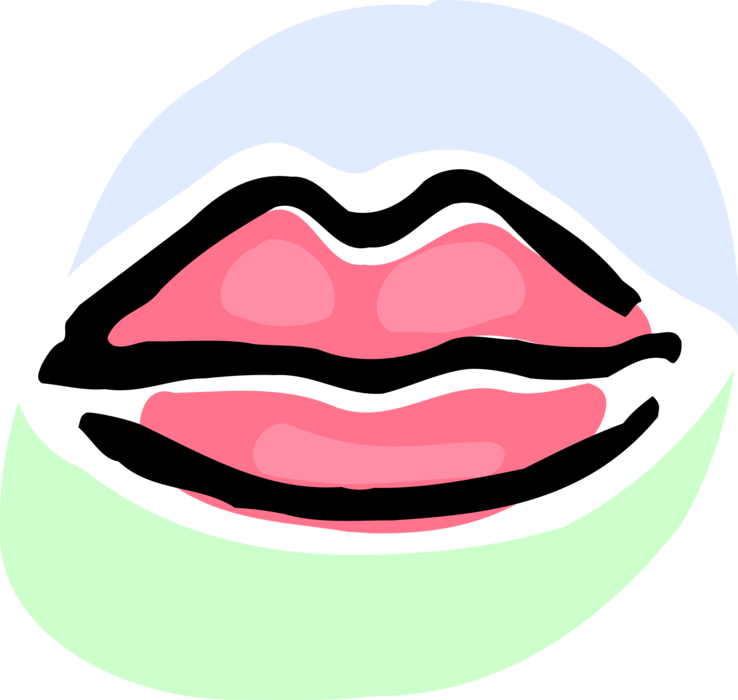 Vector Illustration Of Mouth Lips - Mouth Clipart (738x700), Png Download