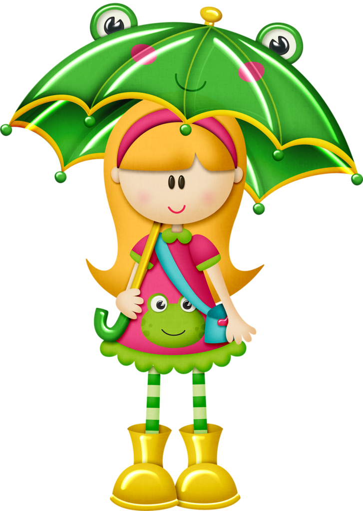 Seahorse Clipart Girly - Kids Umbrella Clipart (727x1024), Png Download