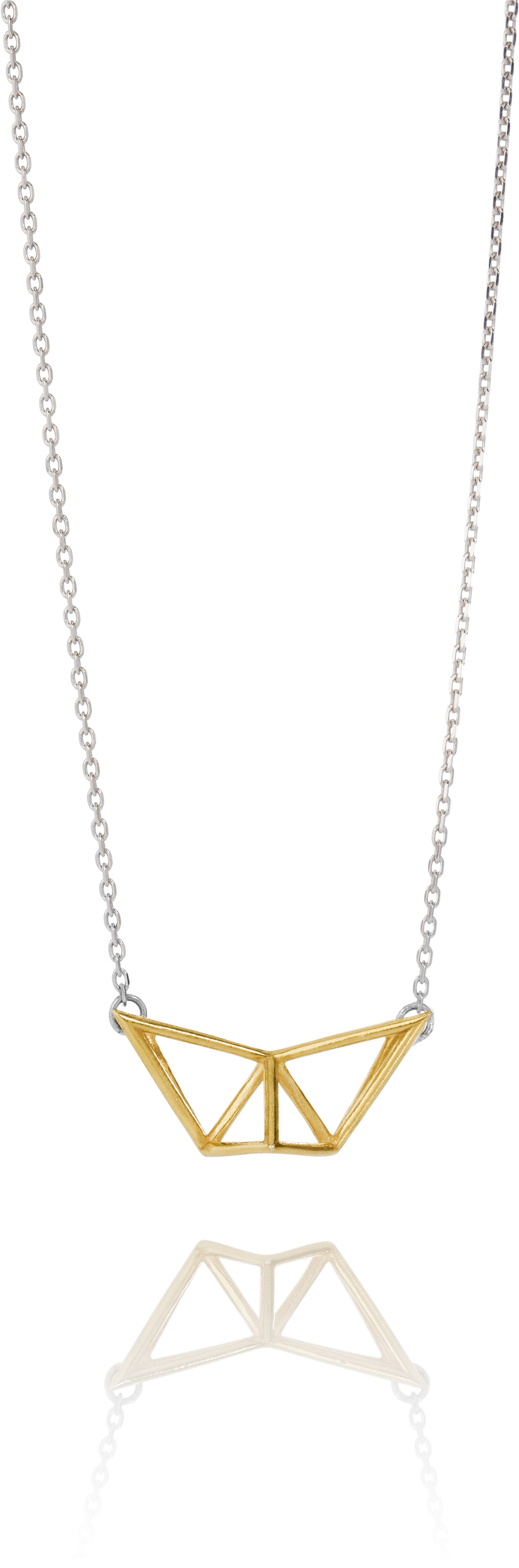 Gold Plated Silver Pendant On 45cm, 55cm Or 80cm Silver - Necklace (3543x5315), Png Download