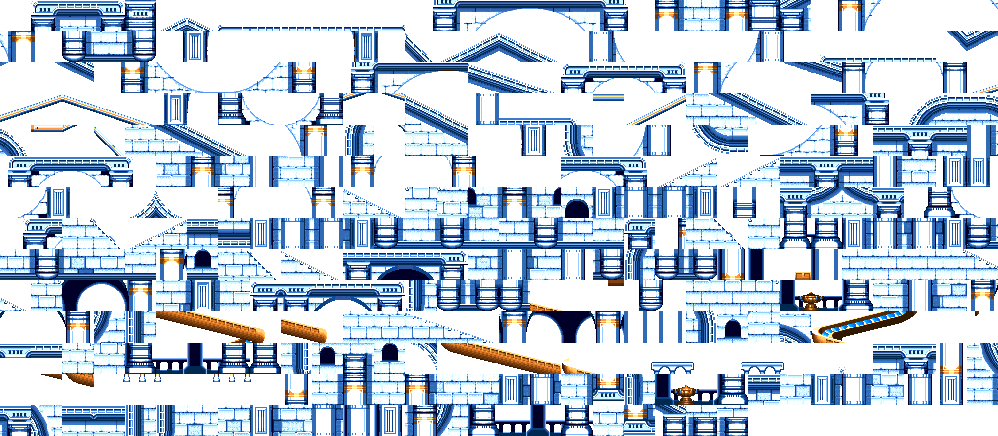Water Palace Act 2 - Sonic Water Palace Map (2048x896), Png Download