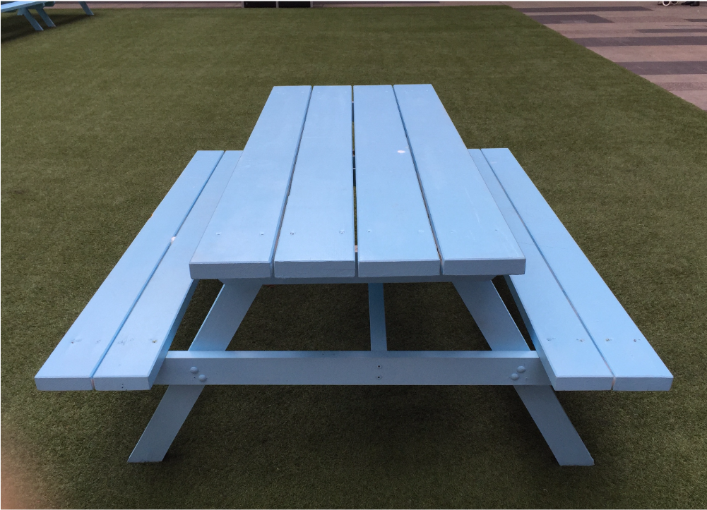 Park White Bench - Picnic Table (1000x1000), Png Download