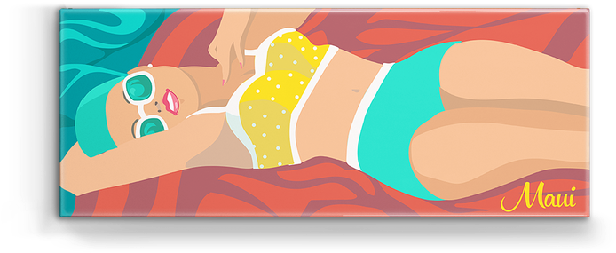 View Zoom Yellow Bikini Girl Box Art - Illustration (730x730), Png Download