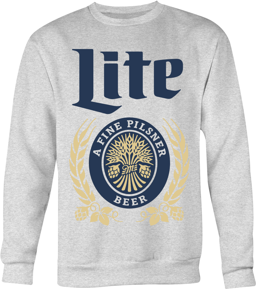 Miller Lite Sweatshirt Hoodie Long Sleeve T-shirt Miller - Miller Lite Sweatshirt (1000x1000), Png Download