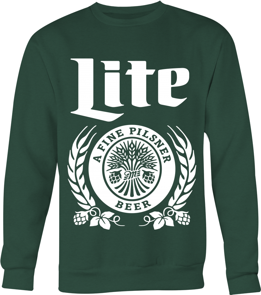 Miller Lite Sweatshirt Hoodie Long Sleeve T Shirt Miller - Miller Lite Sign (1000x1000), Png Download