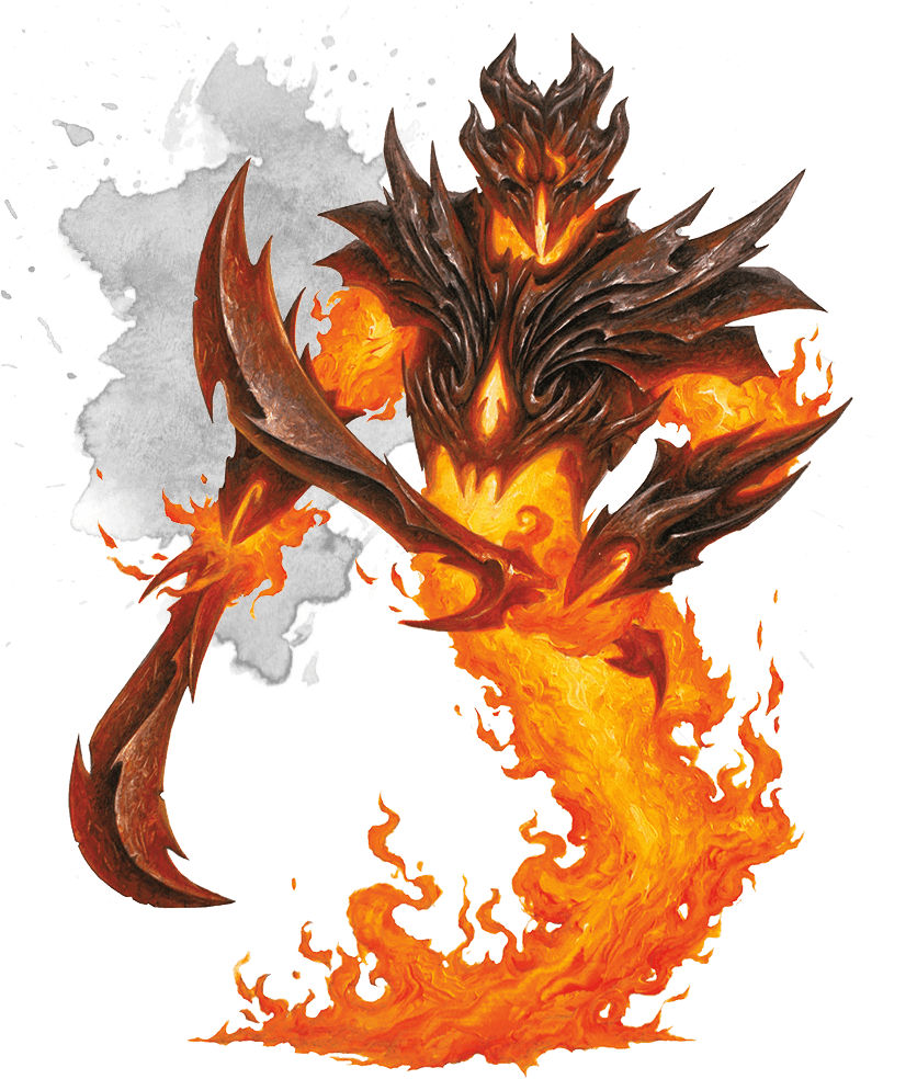 Monsters For Dungeons Dragons - D&d 5e Fire Elemental Myrmidon (836x1000), Png Download