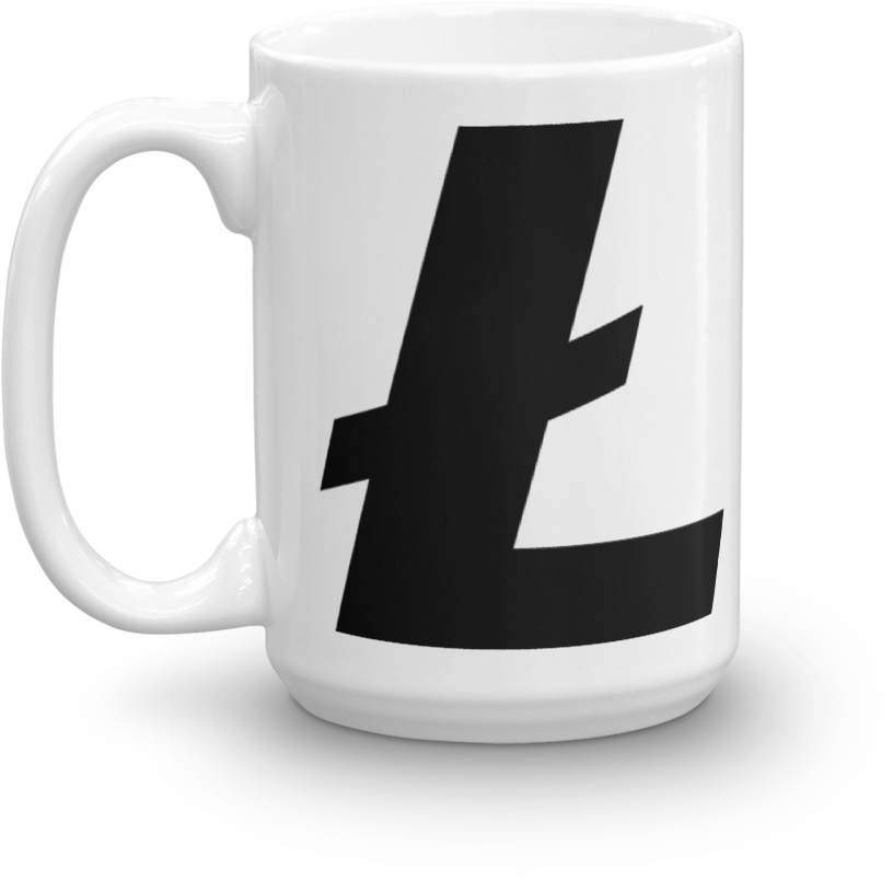 Litecoin / Ltc B Mug- Crypto & Proud - Coffee Cup (1000x1000), Png Download