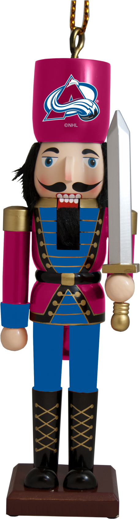 Colorado Avalanche Nutcracker Ornament - Miami Dolphins Nutcracker (1200x1793), Png Download