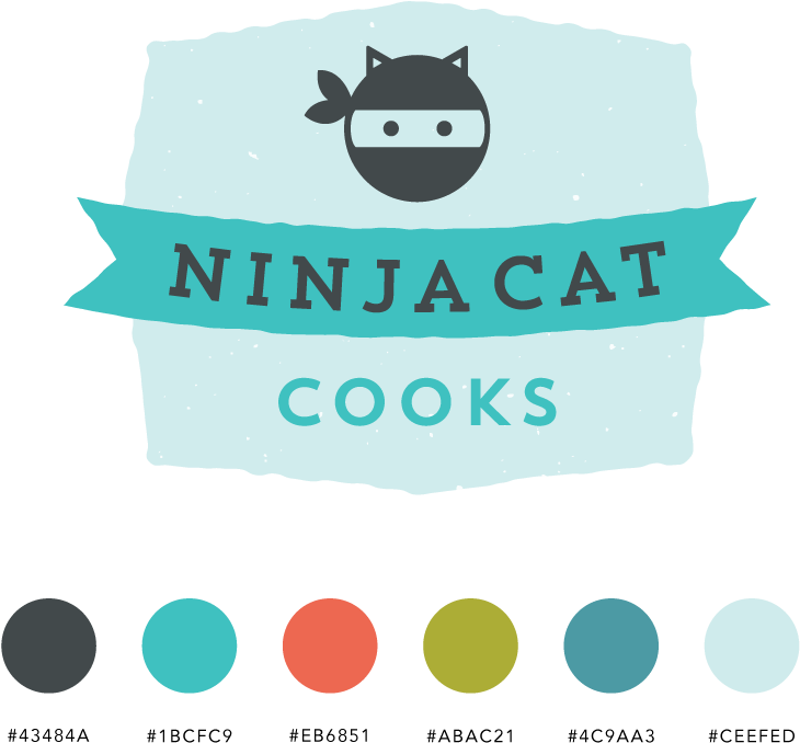 Ninja Cat Logo Web Elements (1000x868), Png Download