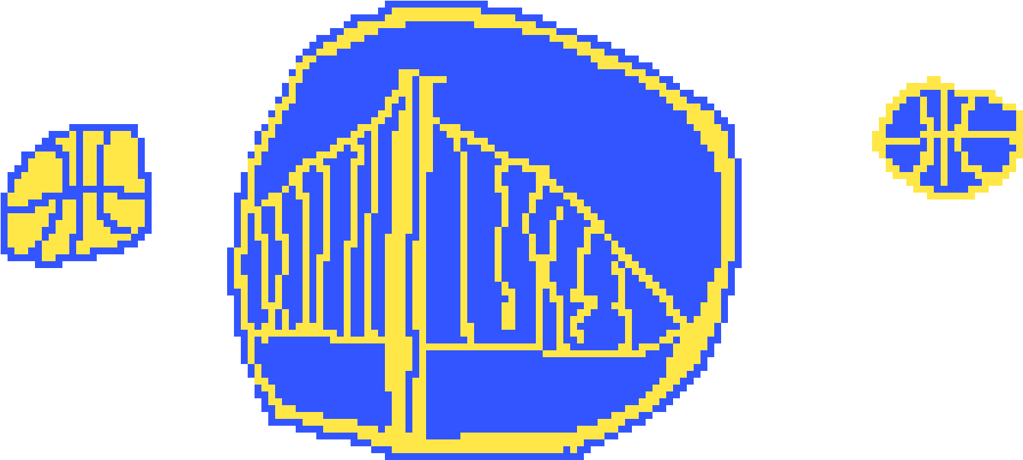 Golden State - Golden State Pixel Art (1650x710), Png Download