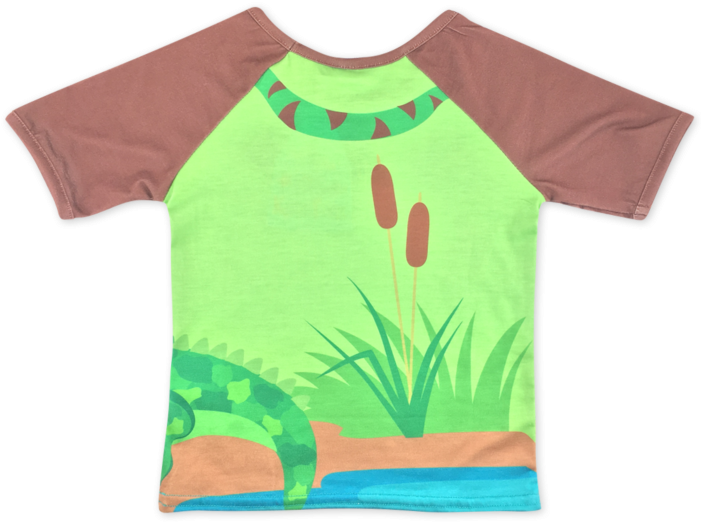 Under The Sea Alligator Kids Tshirt - Illustration (700x700), Png Download