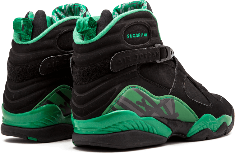 A Green Jumpman Logo On The Tongue And White 23 Stitched - Sneakers (1000x600), Png Download