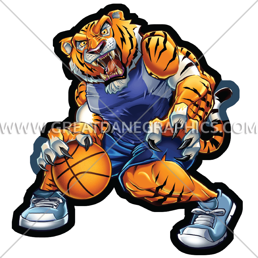 Jpg Free Library Production Ready Artwork For T Shirt - Basketball Tiger Png (825x825), Png Download