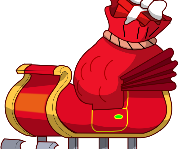 Animated Santa Clipart - Santas Sleigh Cartoon (640x480), Png Download