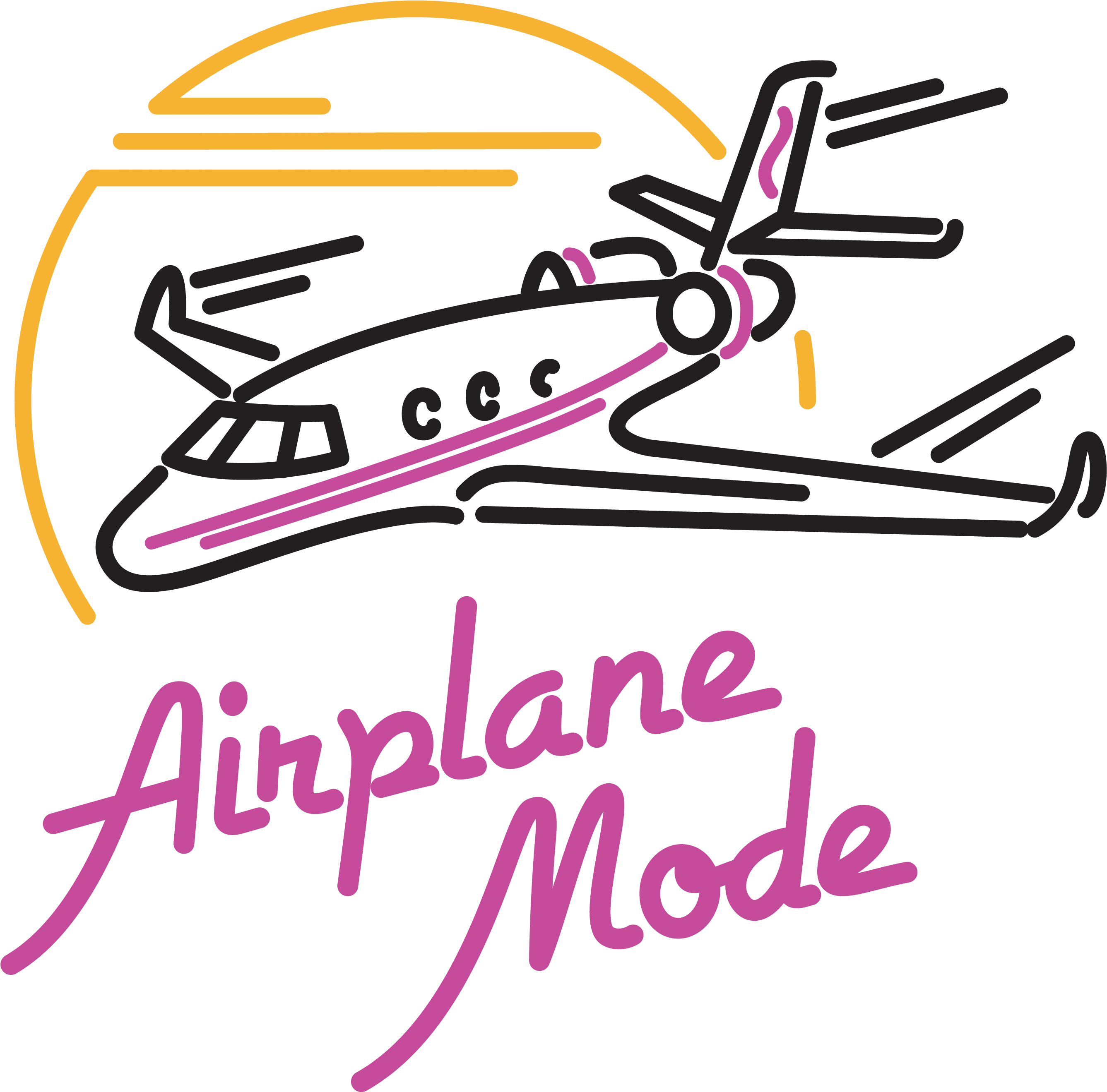 Airplane Mode Font (3175x2941), Png Download