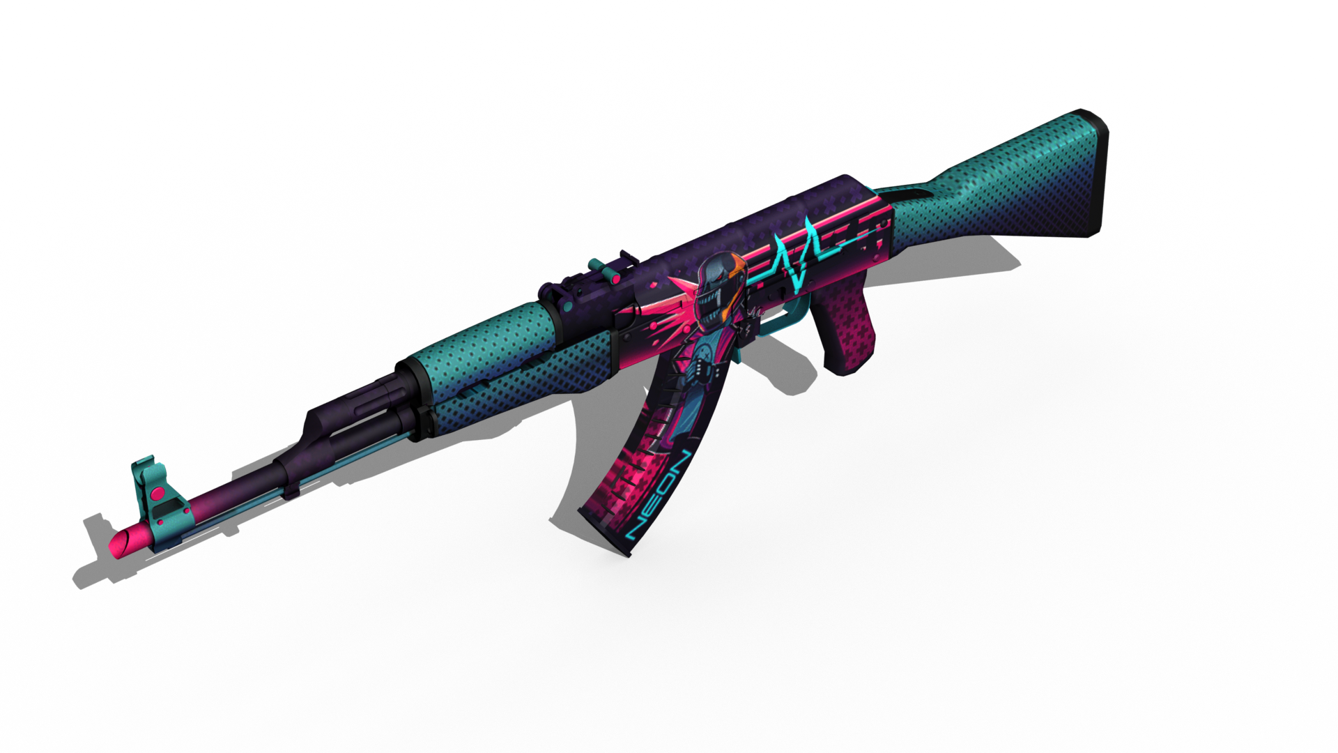 3d Model - Assault Rifle (1920x1080), Png Download