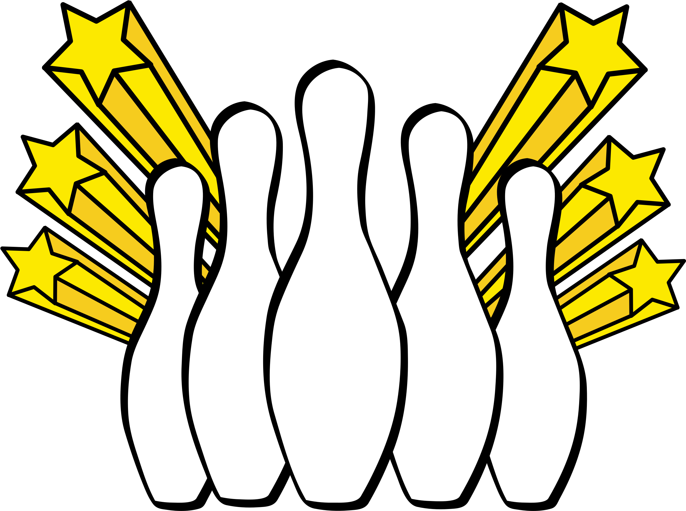 Big Image - Clip Art Bowling Pins (2400x1799), Png Download